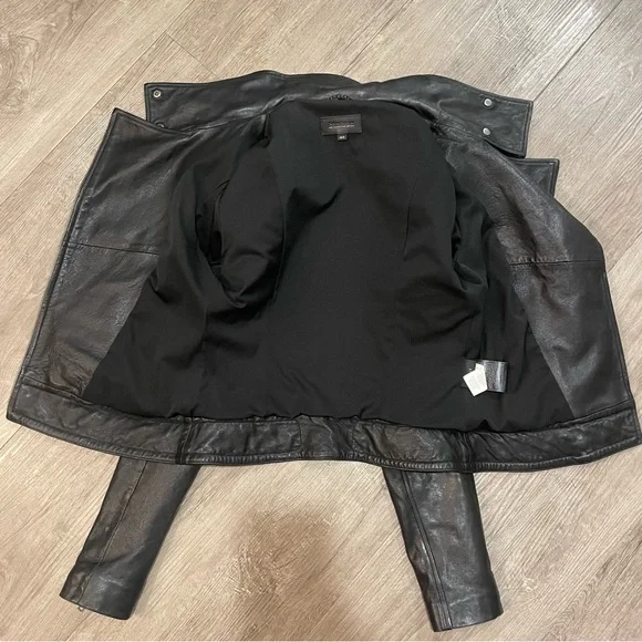 Mackage Kenya, black Leather Biker moto Jacket - Picture 13 of 13